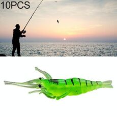 10 pezzi 4 cm esche morbide da pesca esche Popper Poper Baits (verde)