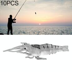10 pezzi 4 cm pesca esche morbide esche Popper Poper Baits (trasparente)