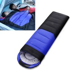 Sacco a pelo da campeggio per esterni impiombatura letto per dormire in cotone per interni, dimensioni: 210x80 cm, peso: 1,8 kg (blu)