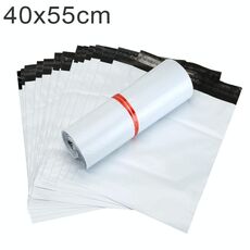 100 pezzi / rotolo sacchetto di imballaggio espresso spesso sacchetto di plastica impermeabile, dimensioni: 55x65 cm (bianco)