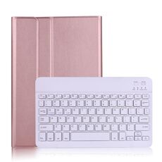 A860 per Samsung Galaxy Tab S6 10.5 pollici T860 / T865 Custodia per tastiera Bluetooth staccabile con cinturino elastico per portapenne (oro rosa)