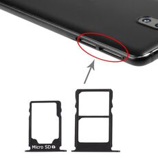 Vassoio scheda SIM + Vassoio scheda SIM + Vassoio scheda micro SD per Nokia 3.1 TA-1049 TA-1057 TA-1063 TA-1070 (nero)