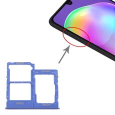 Per Samsung Galaxy A315 / A31 Vassoio per scheda SIM + Vassoio per scheda SIM + Vassoio per scheda Micro SD (Blu)
