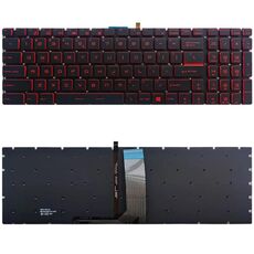 Tastiera della versione americana con retroilluminazione per MSI GT62 GT72 GE62 GE72 GS60 GS70 GL62 GL72 GP62 GT72S GP72 GL63 GL73 (rosso)
