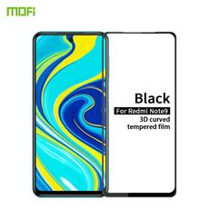 Per Xiaomi Redmi Note 9 MOFI 9H Pellicola in vetro temperato con schermo curvo a prova di esplosione 3D (nero)