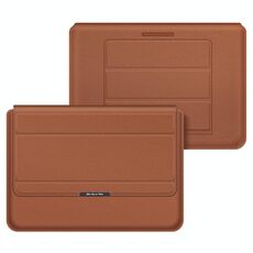 4 in 1 Supporto per laptop universale PU PU PROTEZIONE PULSANTE PORTATORE PORTATORE PORTATOLO PORTATOLO, Dimensioni: 15/16 pollici (Brown)