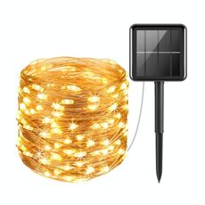 20 m 200 LED solare esterno impermeabile filo d'argento luce stringa Natale Capodanno decorazione del giardino luci ghirlanda (luce bianca calda)