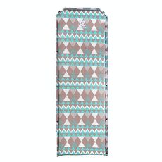 Cuscinetto gonfiabile automatico doppio foro d'aria Cuscinetto per tenda da campeggio all'aperto Cuscino per dormire con cucitura a prova di umidità per pausa pranzo (stampa grigio blu)