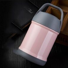 Contenitore per il pranzo portatile per conservazione del calore per studenti in acciaio inossidabile, capacità: 560 ml (rosa)