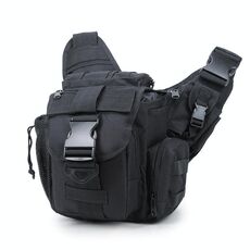 B03 Borsa per fotocamera impermeabile in tessuto Oxford monospalla Messenger (nera)