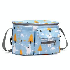 Borsa multifunzionale per passeggino appesa Borsa portaoggetti per neonati (Swing Bear)