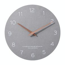 Orologio da parete tondo silenzioso in noce
