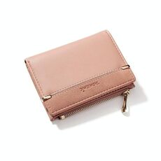 928010 Portamonete smerigliato all-match con fibbia multi-card Portafoglio donna con cerniera corta (rosa)