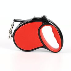 Guinzaglio per cani portatile con trattore retrattile automatico con corda di trazione grande 5 m (rosso)
