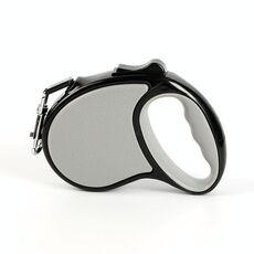 Guinzaglio per cani portatile con trattore retrattile automatico con fune di trazione grande 5 m (grigio)