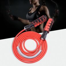 Corda per saltare con carico, per esercizi fitness, per saltare in palestra, spessore: 6 mm, lunghezza: 3 m (rosso)