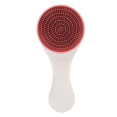 Spazzola multifunzionale della spazzola del massaggio della doccia del silicone del bambino con il pettine (corallo)