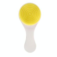 Spazzola di massaggio della doccia del silicone del baby spazzola multifunzionale della spazzola multifunzionale con il pettine (giallo dell'oca)