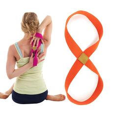 2 pezzi Yoga Stretch Belt Belt Cotone Spessore Mobius Strip (arancione)
