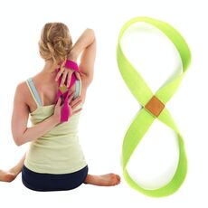 2 pezzi Yoga Stretch Belt Belt Cotone Spessore Mobius Strip (verde)