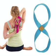 2 pezzi yoga cintura elasticizzata in cotone denso mobius striscia (blu chiaro)