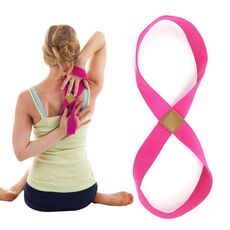 2 pz yoga cintura elasticizzata in cotone fitta mobius striscia (rose rossa)
