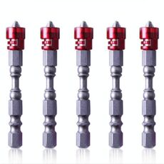 5 pz 65mm bobina magnetica in lega di acciaio croce bit testa singola trapano elettrico cacciavite elettrico testa (rosso)