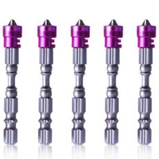 5 pz 65mm bobina magnetica in lega di acciaio croce bit testa singola trapano elettrico cacciavite elettrico testa (viola)