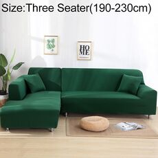 Divano All-inclusive Set universale Copridivano completo Aggiungi un pezzo di federa, dimensioni: tre posti (190-230 cm) (verde scuro)