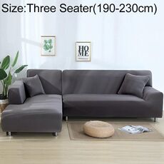 Divano All-inclusive Set universale Copridivano completo Aggiungi un pezzo di federa, dimensioni: tre posti (190-230 cm) (grigio argenteo)