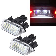Luce targa 2 PC con 18 lampade SMD-3528 per Toyota, 2W 120LM, 6000K, DC12V (luce bianca)
