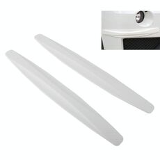 2 pezzi Universale Carrozzeria in fibra di carbonio Paraurti Guard Protector Sticker / Car Crash Bar Paraurti Strisce / Car Crash Strips / Strisce anti-sfregamento / Barra anti-sfregamento (Bianco)