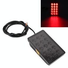 DC12V 1W Car Square Highlight Brake Lights Luce di retromarcia con 15 LED SMD-3528 (nero)