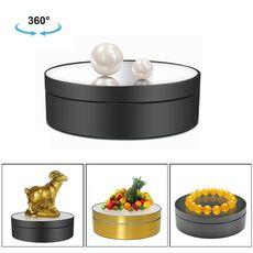 12cm 360 gradi rotante specchio girevole a specchio elettrico visualizzazione video tiro puntello girevole, carico: 3 kg (nero)