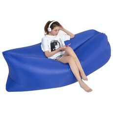 Divano gonfiabile in acqua pigro portatile all'aperto Beach Beach Air Letto Air, Dimensioni: 200 x 70 cm (zaffiro blu)