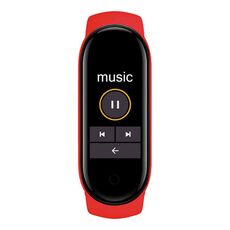 Braccialetto intelligente Sport M6, supporto per il monitoraggio della frequenza cardiaca e monitoraggio della pressione sanguigna e monitoraggio del sonno e promemoria sedentaria, Tipo: Ricarica magnetica (rosso)