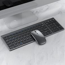 109 Set mouse tastiera Bluetooth a tre modalità (Gun Nero)