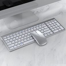 109 Set di mouse tastiera Bluetooth a tre modalità (argento)