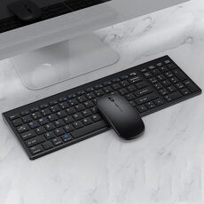 109 Set di mouse con tastiera Bluetooth a tre modalità (nero)
