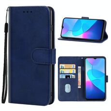 Cassa del telefono in pelle per vivo Y3s (blu)