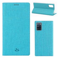 Per Samsung Galaxy A31 ViLi Custodia protettiva antiurto in TPU + PU con vibrazione orizzontale con slot per schede e supporto (blu)