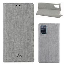 Per Samsung Galaxy A31 ViLi Custodia protettiva antiurto in TPU + PU con vibrazione orizzontale con slot per scheda e supporto (grigio)