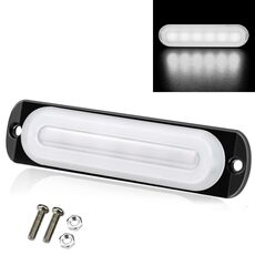 DC12V-24V / 18W Spia lampeggiante stroboscopica di emergenza per camion per auto 6 LED Luci laterali ultrasottili (bianche)