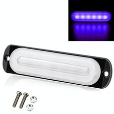 DC12V-24V / 18W Spia lampeggiante stroboscopica di emergenza per camion per auto 6 LED Luci laterali ultrasottili (blu)