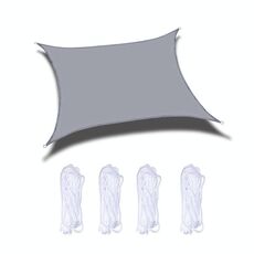 Outdoor Garden Sunshade Sail Impermeabile Anti-UV Baldacchino, Dimensioni: 2m x 5m (grigio)