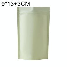 100 PCS / Set Pellicola in alluminio opaco Snack Snack Snack, Dimensione: 9x13 + 3 cm (giallo beige)