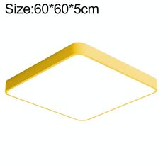 Macaron LED Plafoniera Quadrato, Dimming Stepless, Dimensione: 60 cm (giallo)