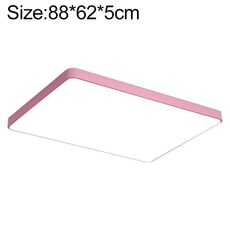 Macaron LED rettangolo lampada da soffitto, luce bianca, dimensioni: 88x62cm (rosa)
