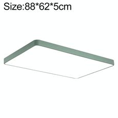 Lampada da soffitto rettangolo LED Macaron, luce 3 colori, dimensioni: 88x62cm (verde)