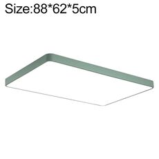 Macaron LED Rettangolo Plafoniera Lampada da soffitto, Dimming Stepless, Dimensione: 88x62cm (verde)